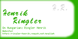 henrik ringler business card